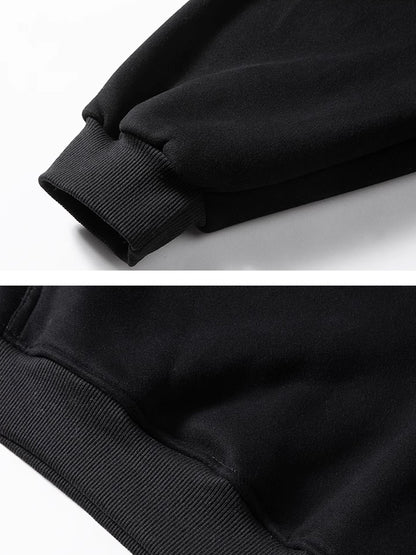 Men's round neck solid color casual and comfortable long-sleeved sweatshirt