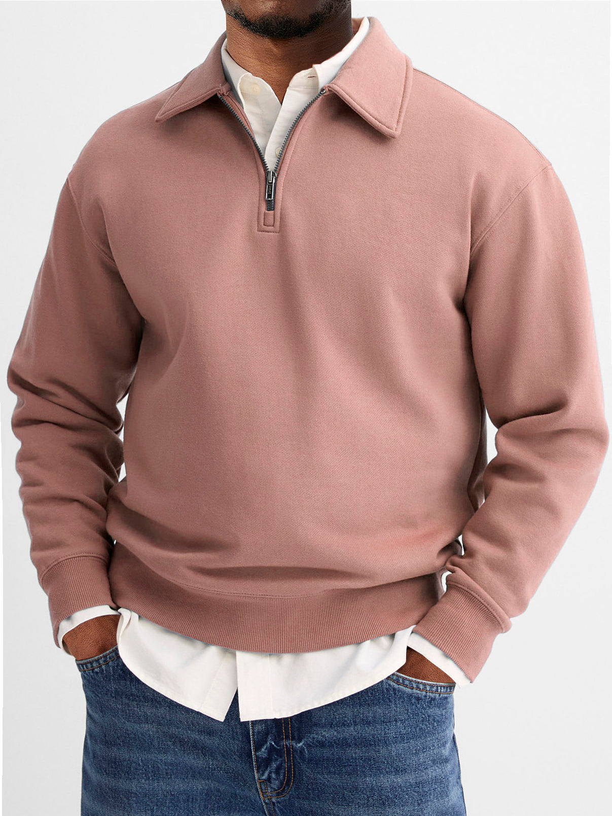 Men's Quarter Zip Lapel Casual And Comfortable Everyday Sweatshirt